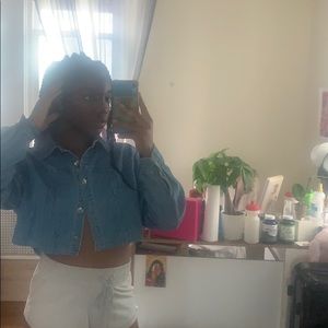 Cropped jean top
